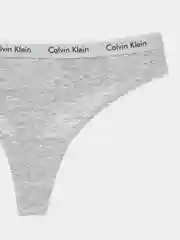 Серый меланж трусы стринги женские бесшовные с надписью "Calvin Clein", хлопок. Много расцветок!