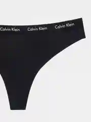 Черный трусы стринги женские бесшовные с надписью "Calvin Clein", хлопок. Много расцветок!