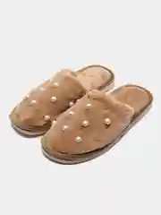 Бежевый тапки женкие