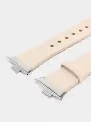 Белый кожаный ремешок для Xiaomi Mi Band 8 Pro