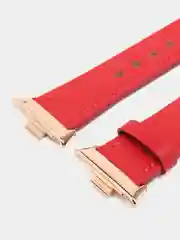 Красный кожаный ремешок для Xiaomi Mi Band 8 Pro