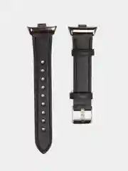 Черный кожаный ремешок для Xiaomi Mi Band 8 Pro