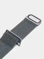 Тёмно-серый металлический ремешок Миланская петля для Xiaomi Mi Band 8 Pro