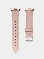 Розовый кожаный ремешок для Xiaomi Mi Band 8 Pro