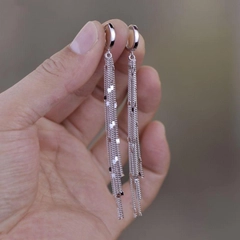 Женские вечерние серьги длинные, кисточки, висячие