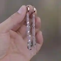 Женские вечерние серьги длинные, кисточки, висячие