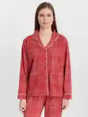 Пижама женская, из 100% хлопка, в клетку, с карманами