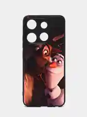Коричневый чехол с рисунком на Tecno Spark Go 2023 и Tecno Pop 7 (Техно Го 2023 и Текно Поп 7)