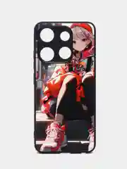 Рыжий чехол с рисунком на Tecno Spark Go 2023 и Tecno Pop 7 (Техно Го 2023 и Текно Поп 7)