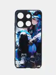Индиго чехол с рисунком на Tecno Spark Go 2023 и Tecno Pop 7 (Техно Го 2023 и Текно Поп 7)