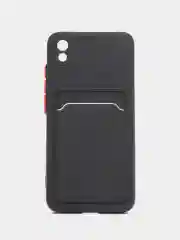 Синий меланж чехол для Xiaomi Redmi 7A Сяоми Редми 7А с карманом для карт