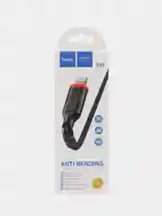 Кабель X59 Anti-Bending, USB iP, 2.4 A, 1м, черный