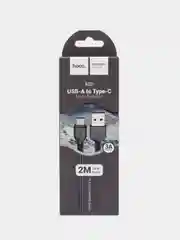 Кабель X20, Type-C - USB, 2 А, 2 м, PVC оплетка, черный