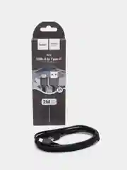Кабель X20, Type-C - USB, 2 А, 2 м, PVC оплетка, черный