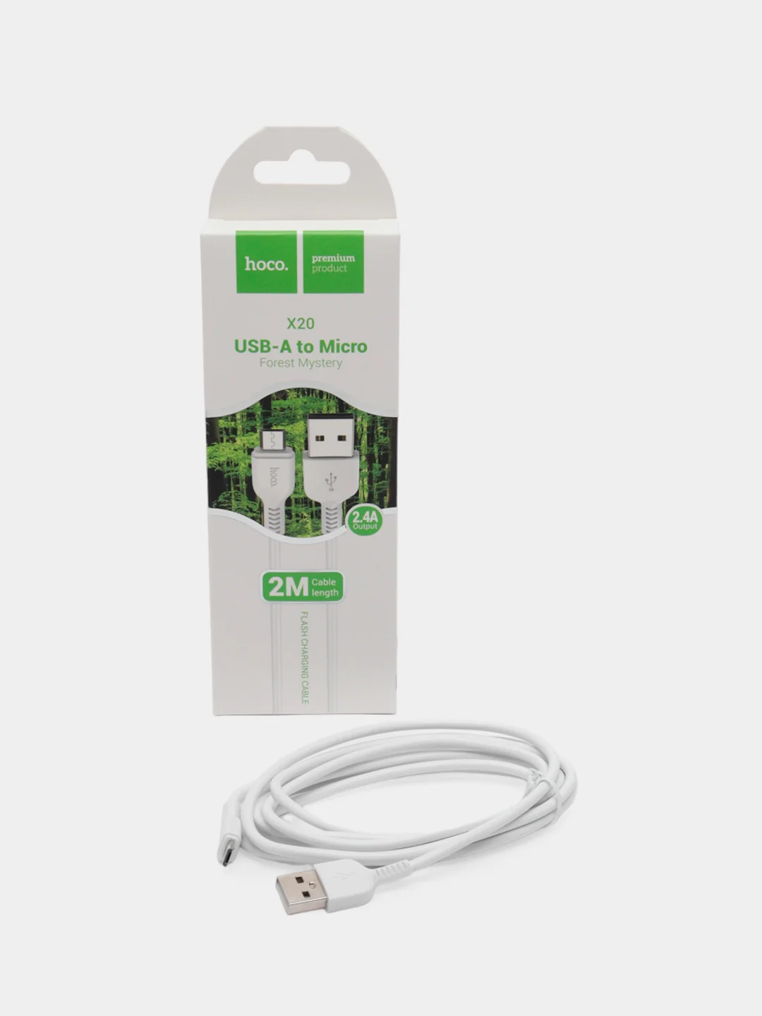 Дата-кабель X20 USB-microUSB 2м белый