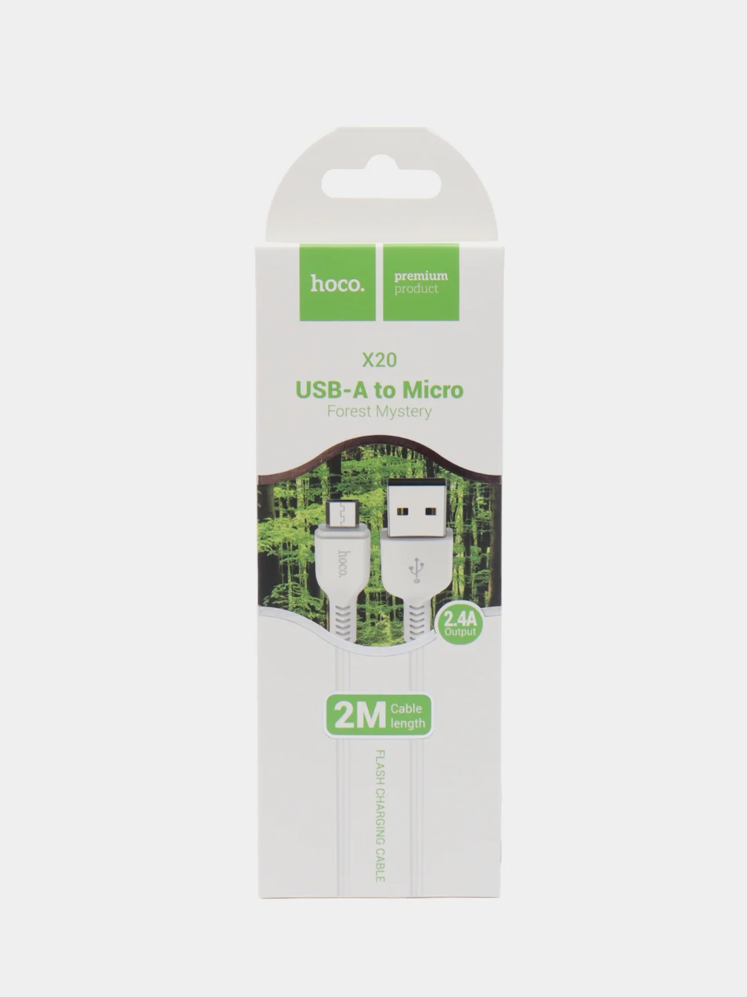 Дата-кабель X20 USB-microUSB 2м белый