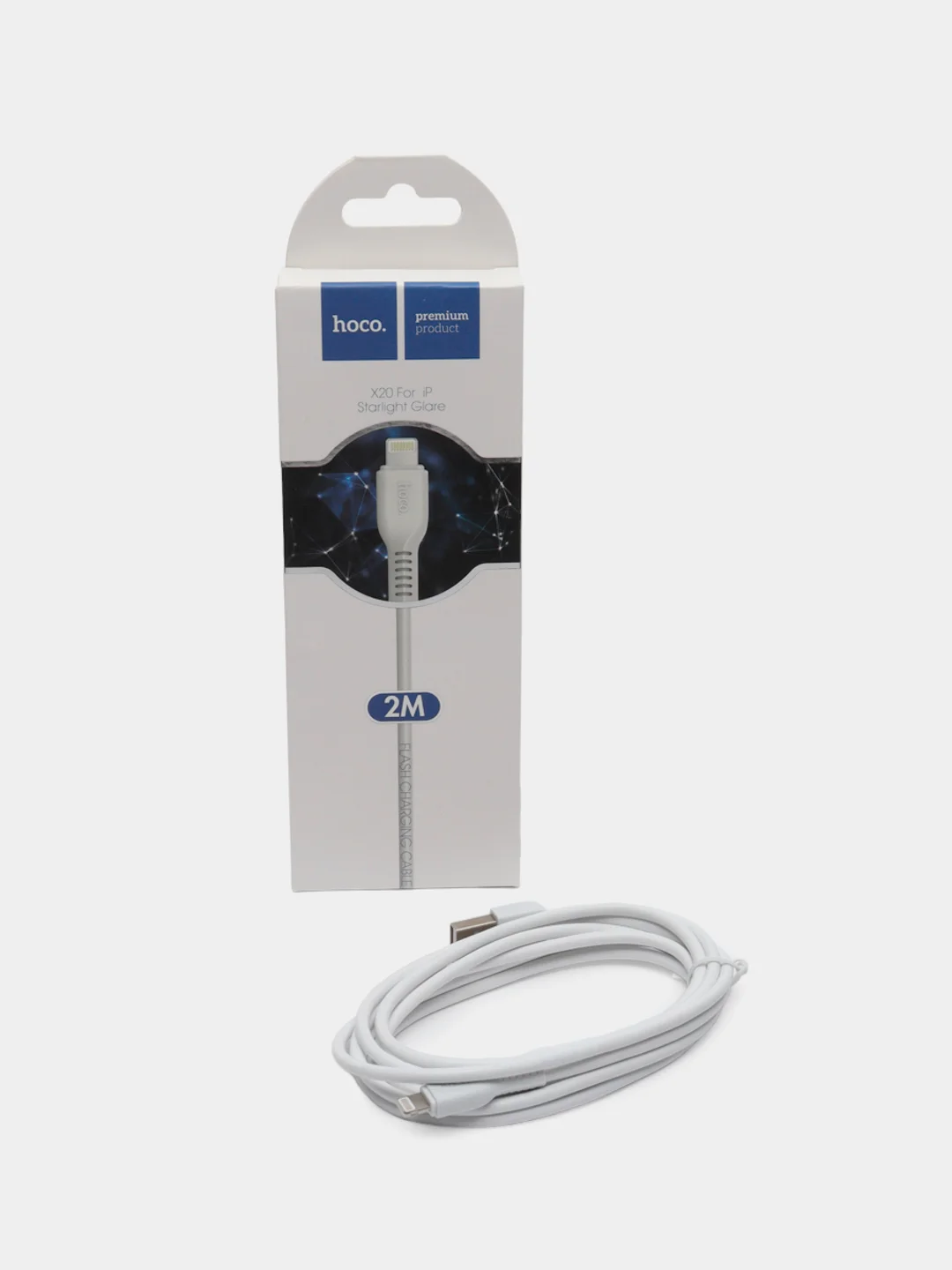 Кабель X20 Flash USB - Lightning, 2 м, 1 шт, белый