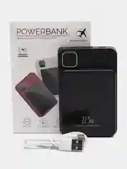 Черный внешний аккумулятор Power Bank MagSafe 5 000 mAh с быстрой зарядкой, повербанк для iPhone