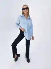 Брюки женские классические, с простроченными стрелками прямые, высокая посадка