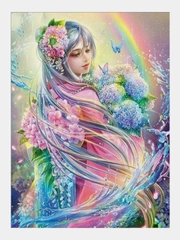Fortunna/Алмазная мозаика, картина стразами, алмазная живопись 5D Аниме фея 30 х 40 см
