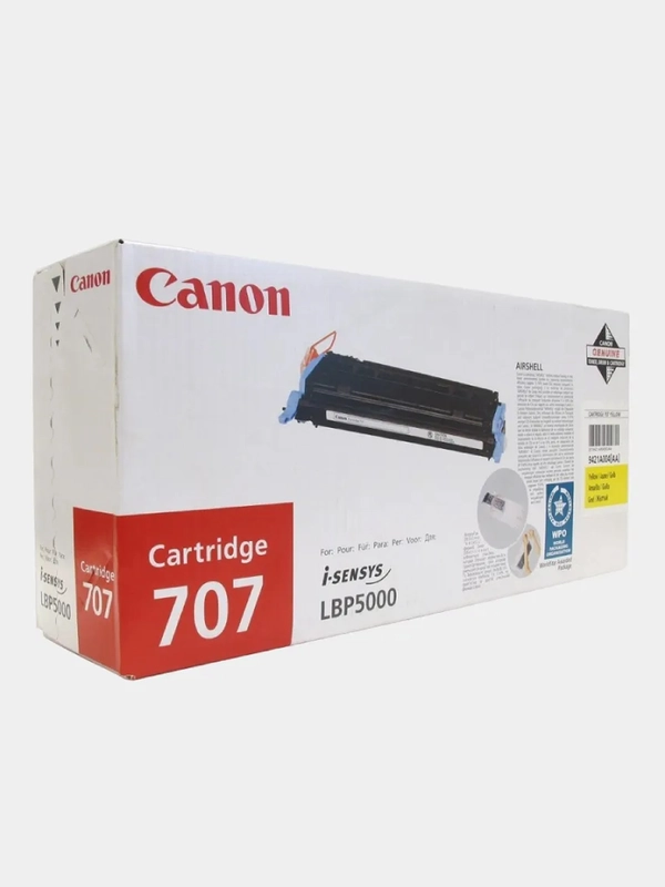Картридж Canon (707Y) для i-SENSYS LBP-5000/ 5100 Yellow, 2500 стр