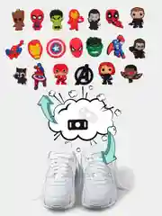 Вишнёвый джиббитсы Марвел (Marvel)/ Джибитсы/ Супергерои / украшение для обуви и браслета