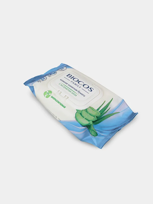 Влажная туалетная бумага BIOCOS для всей семьи, 80 шт