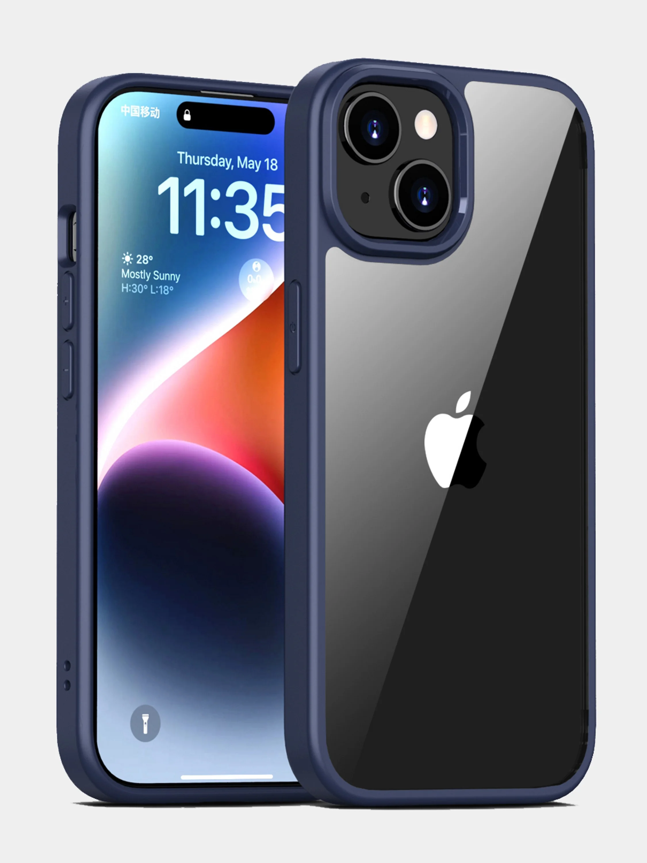 Прозрачный чехол для Apple iPhone 15 / iPhone 15 Plus с силиконовым кантом Crystal Case
