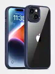 Прозрачный чехол для Apple iPhone 15 / iPhone 15 Plus с силиконовым кантом Crystal Case
