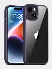 Прозрачный чехол для Apple iPhone 15 / iPhone 15 Plus с силиконовым кантом Crystal Case