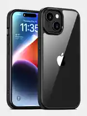 Прозрачный чехол для Apple iPhone 15 / iPhone 15 Plus с силиконовым кантом Crystal Case