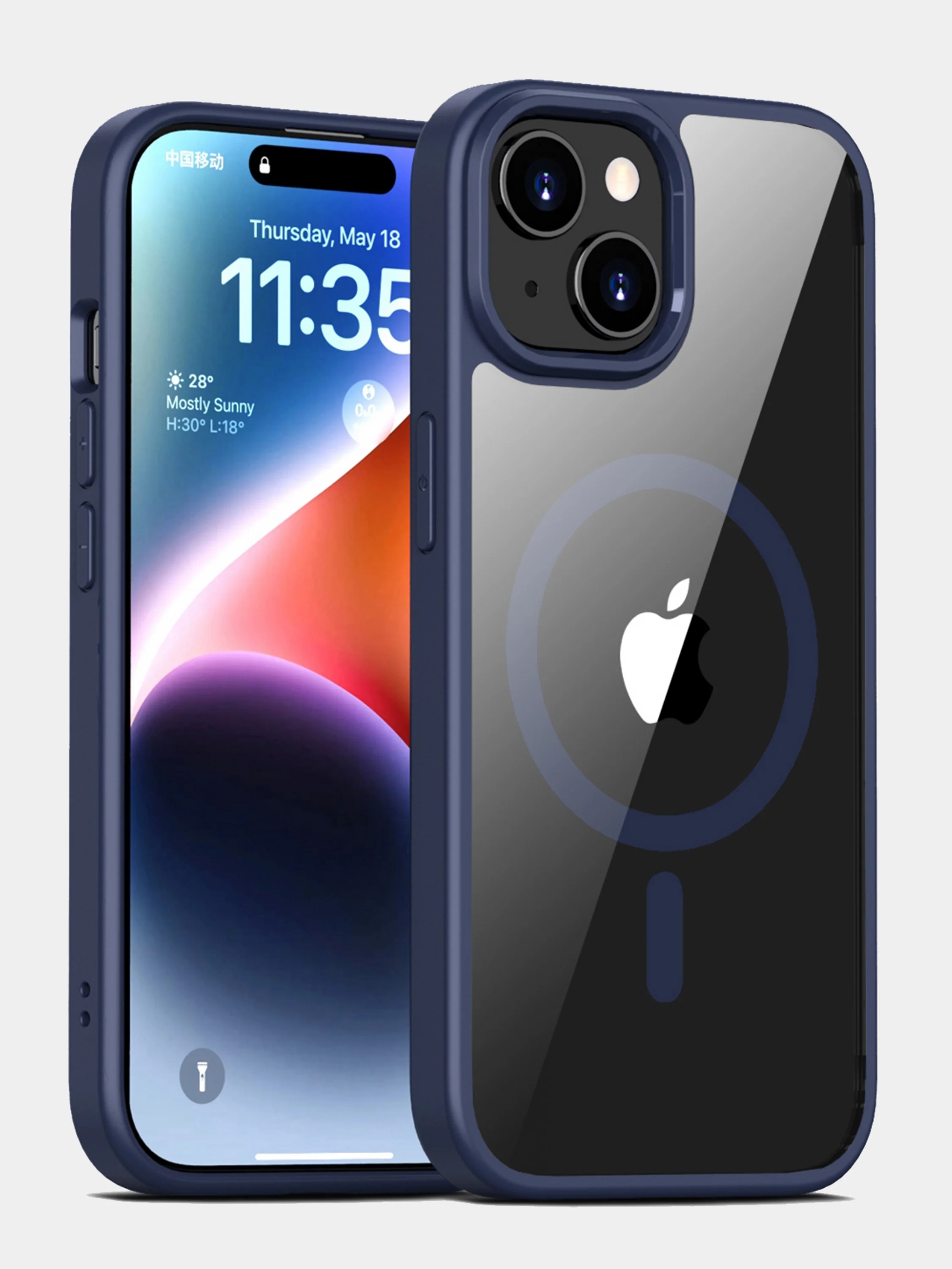 Прозрачный чехол для Apple iPhone 15 / iPhone 15 Plus с силиконовым кантом Crystal Case