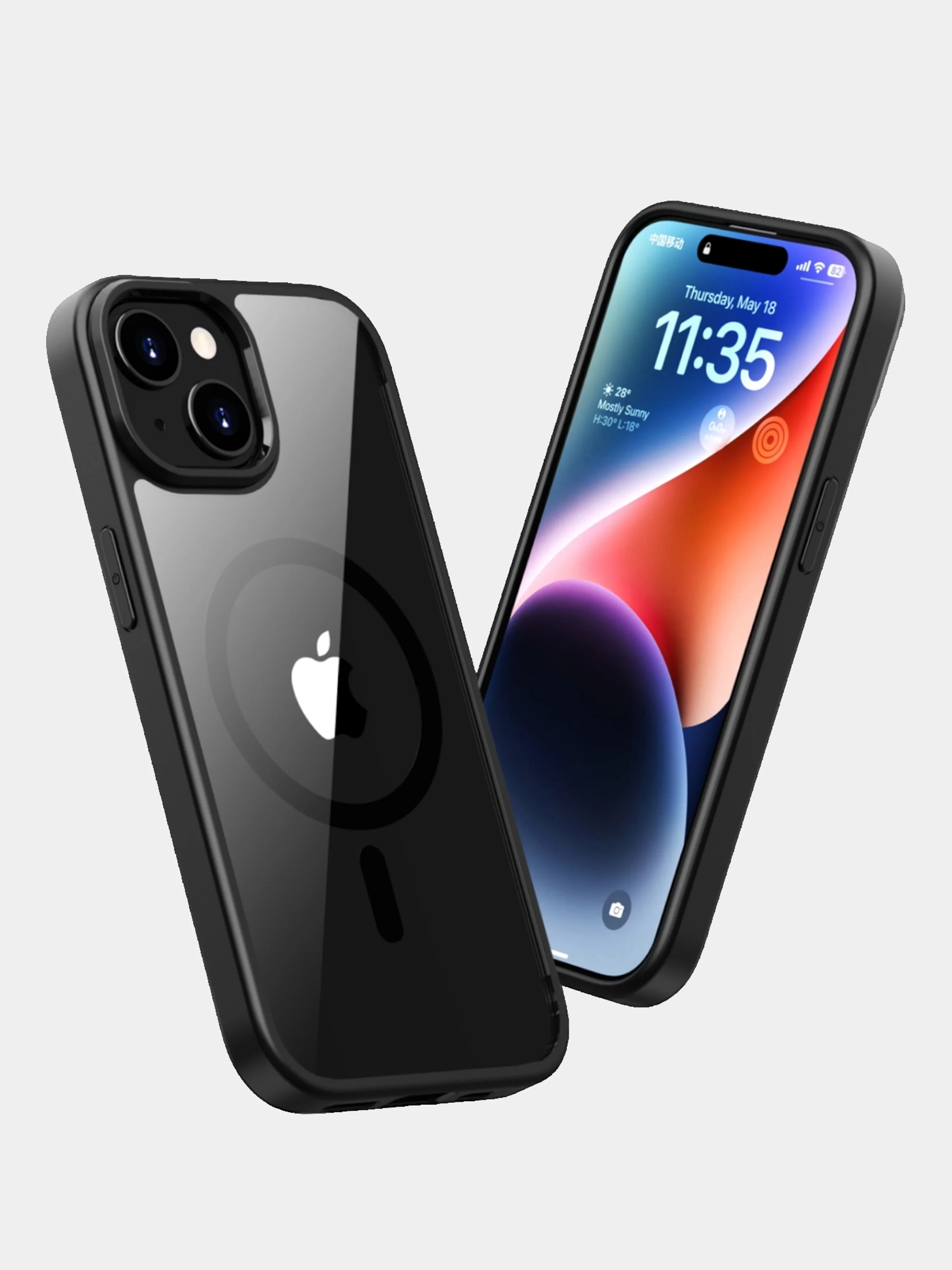 Прозрачный чехол для Apple iPhone 15 / iPhone 15 Plus с силиконовым кантом Crystal Case