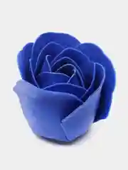 Синий подарочный набор мыльные розы с игрушкой мишкой, сувенир, мыльные лепестки в шкатулке