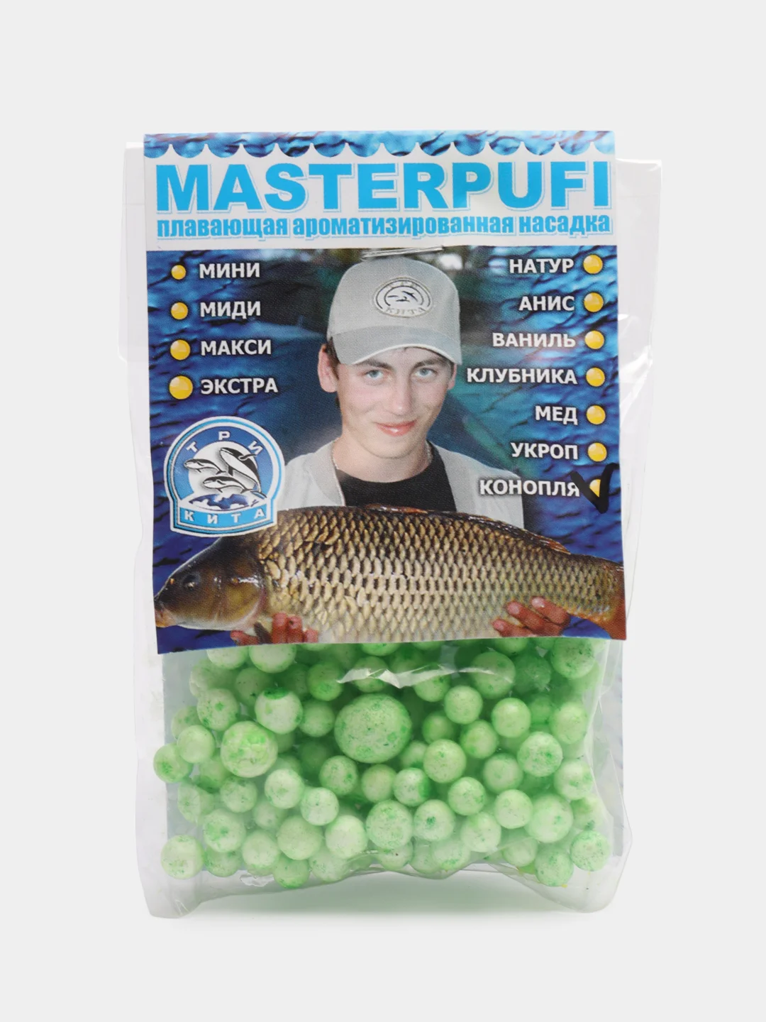 Зеленый вкусовая приманка для рыбалки "Мастер Пуфи миди".Плавающая насадка пенопласт