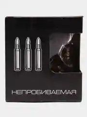 Прозрачный набор: бокал/ стопки/ стакан/ кружка для пива с "пулей" и  камни для виски