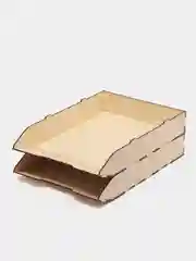 Бежевый лоток для хранения бумаг