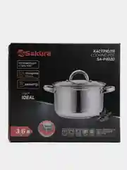 Кастрюля Sakura SA-P4020 IDEAL 3,6л 20x11,5см нерж