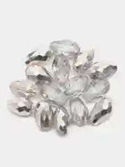 Серебряный прозрачные бусины, капли, 8 х 11 мм, бисер, вышивание, плетение