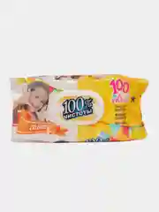 Салфетки влажные ТМ 100%Чистоты для детей с экстрактом календулы и витамина Е 100 салфеток