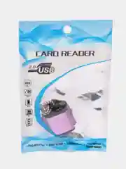Сиреневый картридер для карт памяти micro SD, до 512 GB с цепочкой