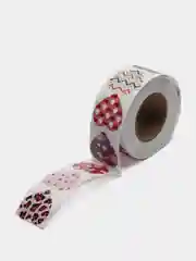 Алый наклейки в рулоне, 500 штук