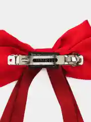 Алый бант для волос на заколке / заколка женская бант / бантик школьный