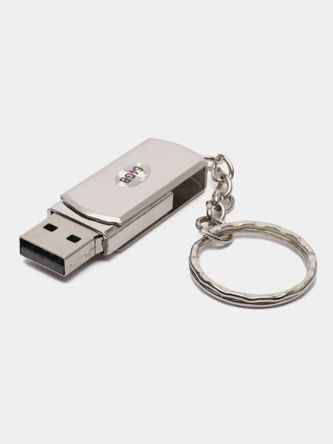 Серый металлик usb-накопитель 64 Гб,серый металлик