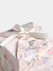 Аметистовый коробка подарочная для подарка "Квадратная с рисунком", складная