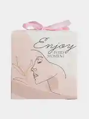 Индиго коробка подарочная для подарка "Квадратная с рисунком", складная