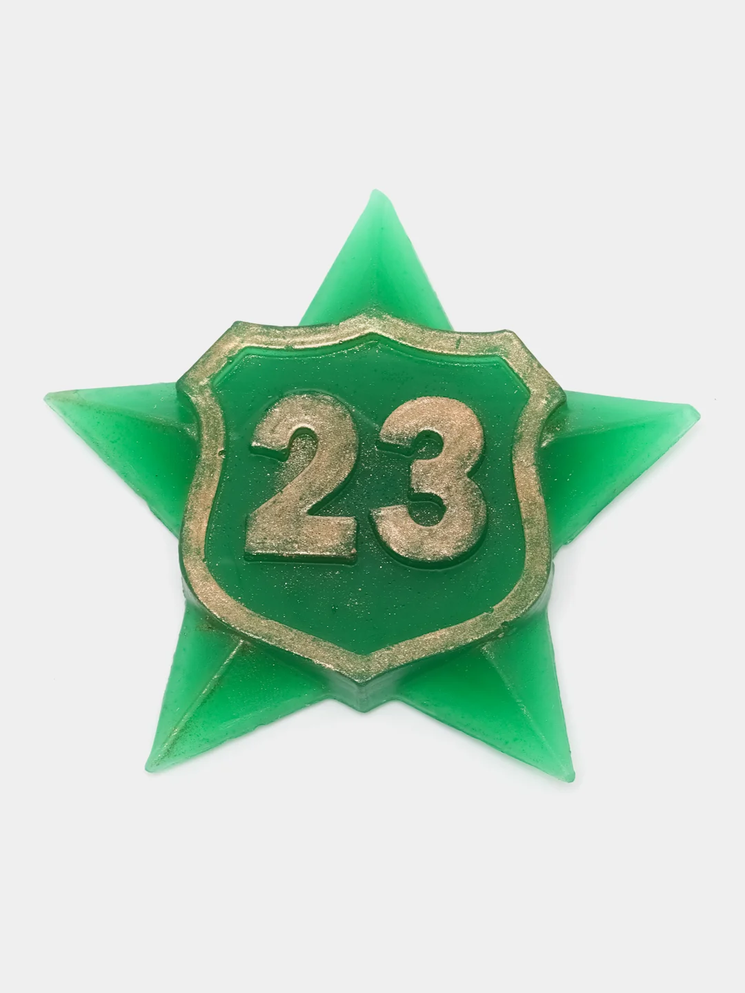 Зеленый мыло на 23 февраля Звезда. Набор 5 шт