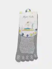 Серый носки с пальцами для йоги, пилатеса, фитнеса, противоскользящие
