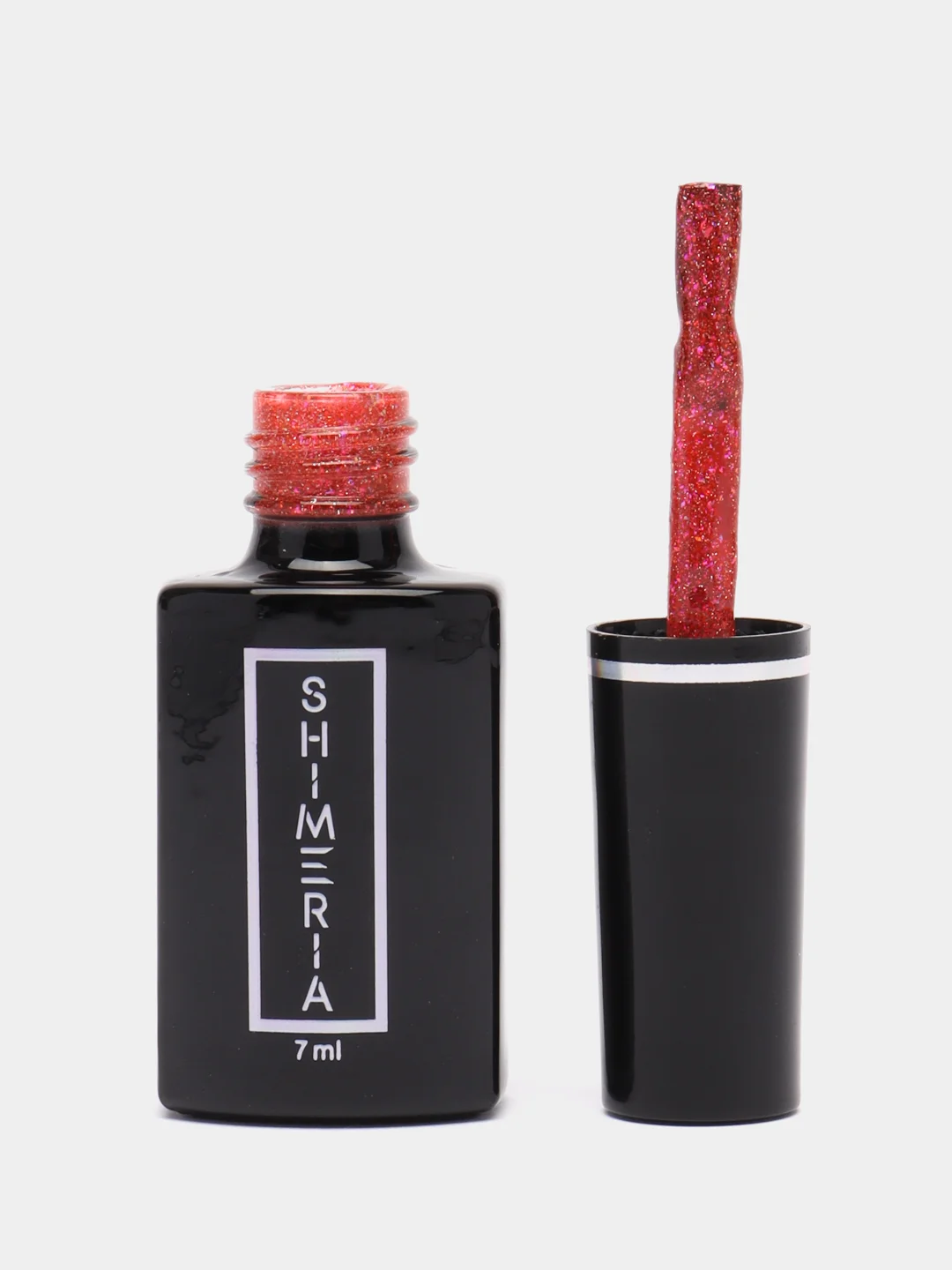 Багровый гель лак для ногтей светоотражающий SHIMERIA DIAMOND, 7мл