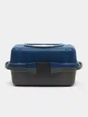Ящик рыболовный двухполочный, синий, с подъемными полками